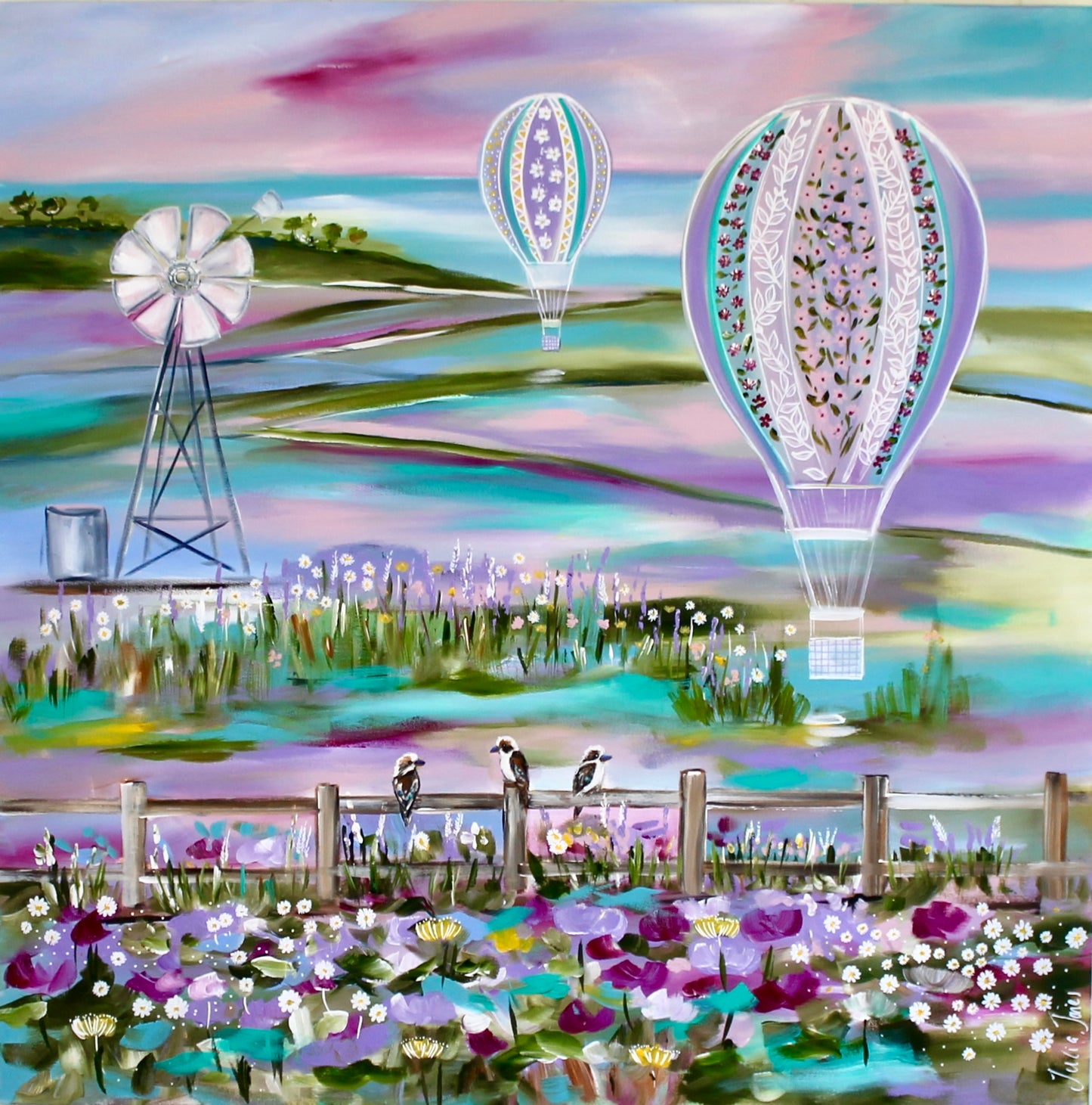 Floating Fields -100 x 100 cm