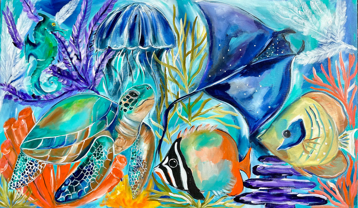 Beach vibes - Underwater Oasis - Julia Jones Art