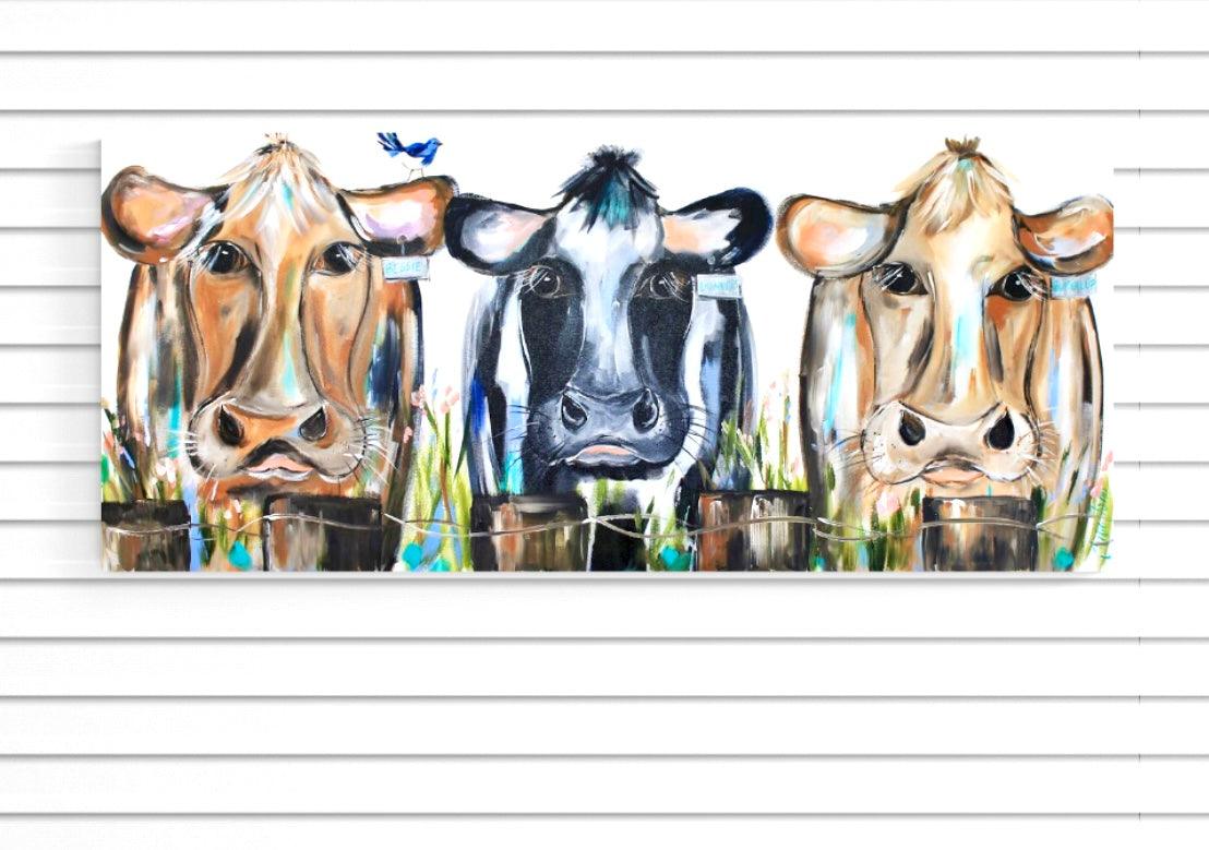 Heffers in the Pasture - Julia Jones Art