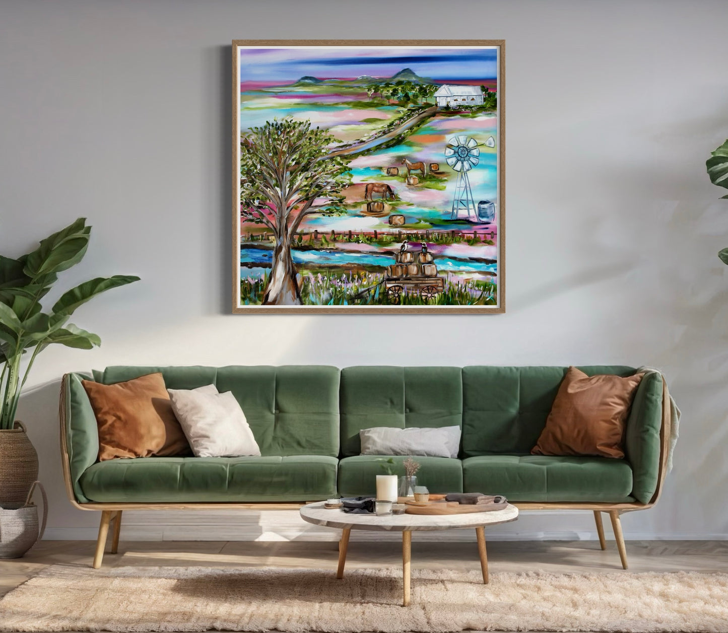 A country escape - Harmony in the Paddocks - 1mx1m