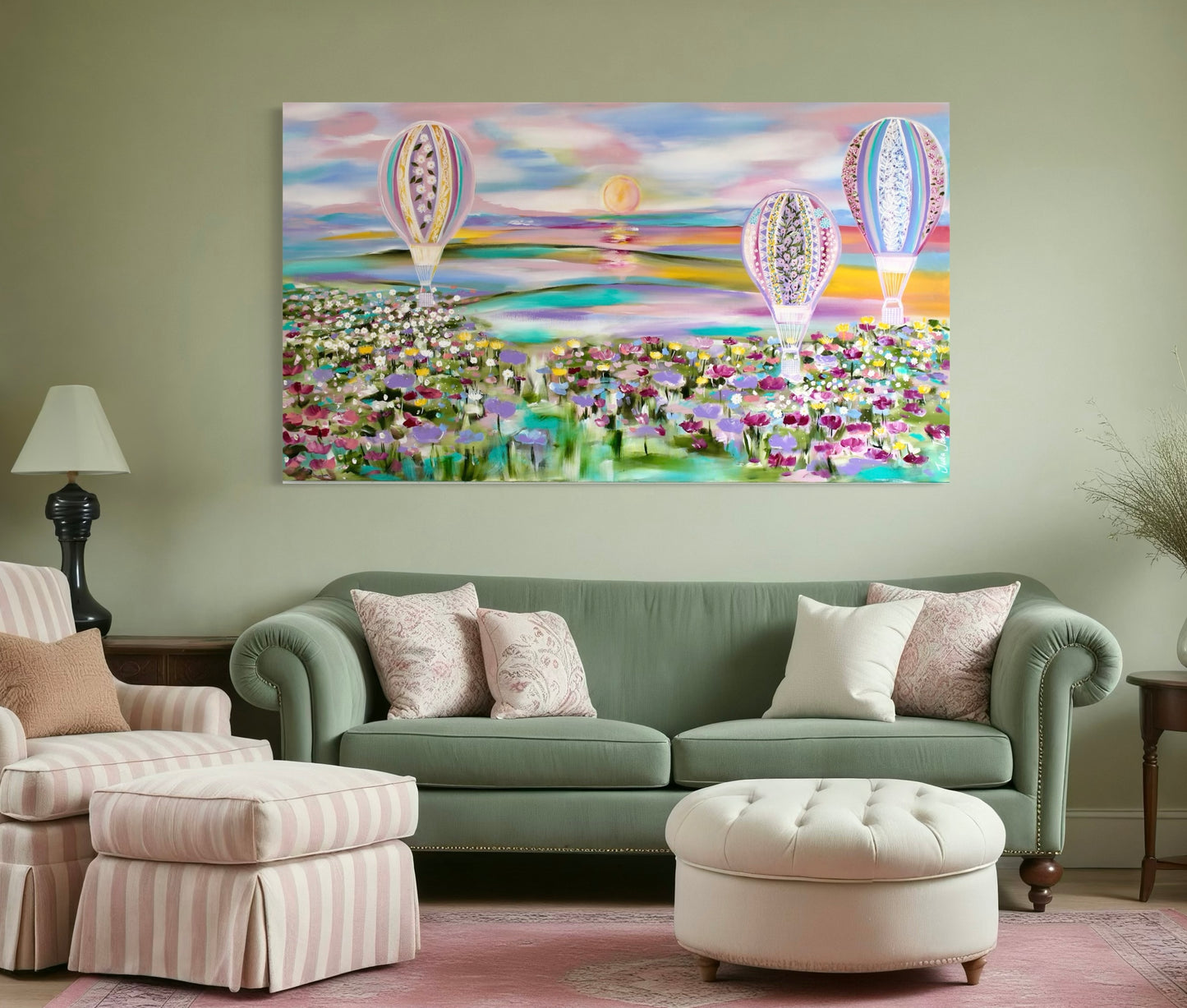 A Sky Full of Petals and Possibility - 140 x 84 cm
