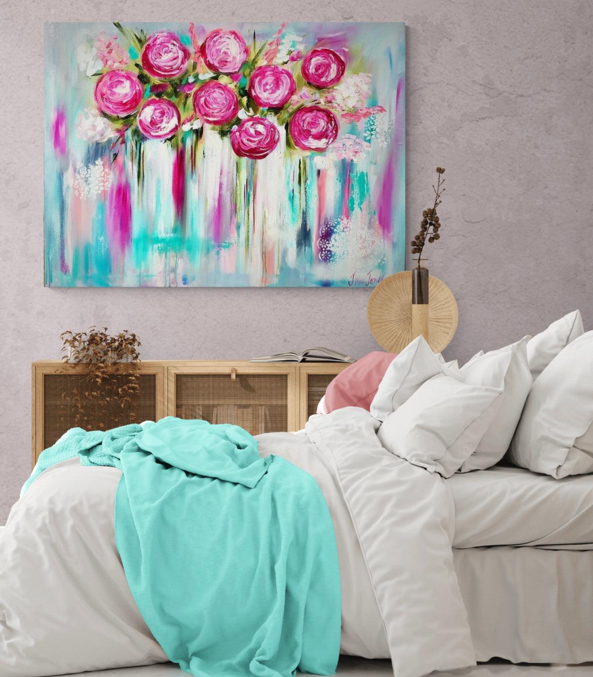 Flora - Pops of pink and white - Julia Jones Art