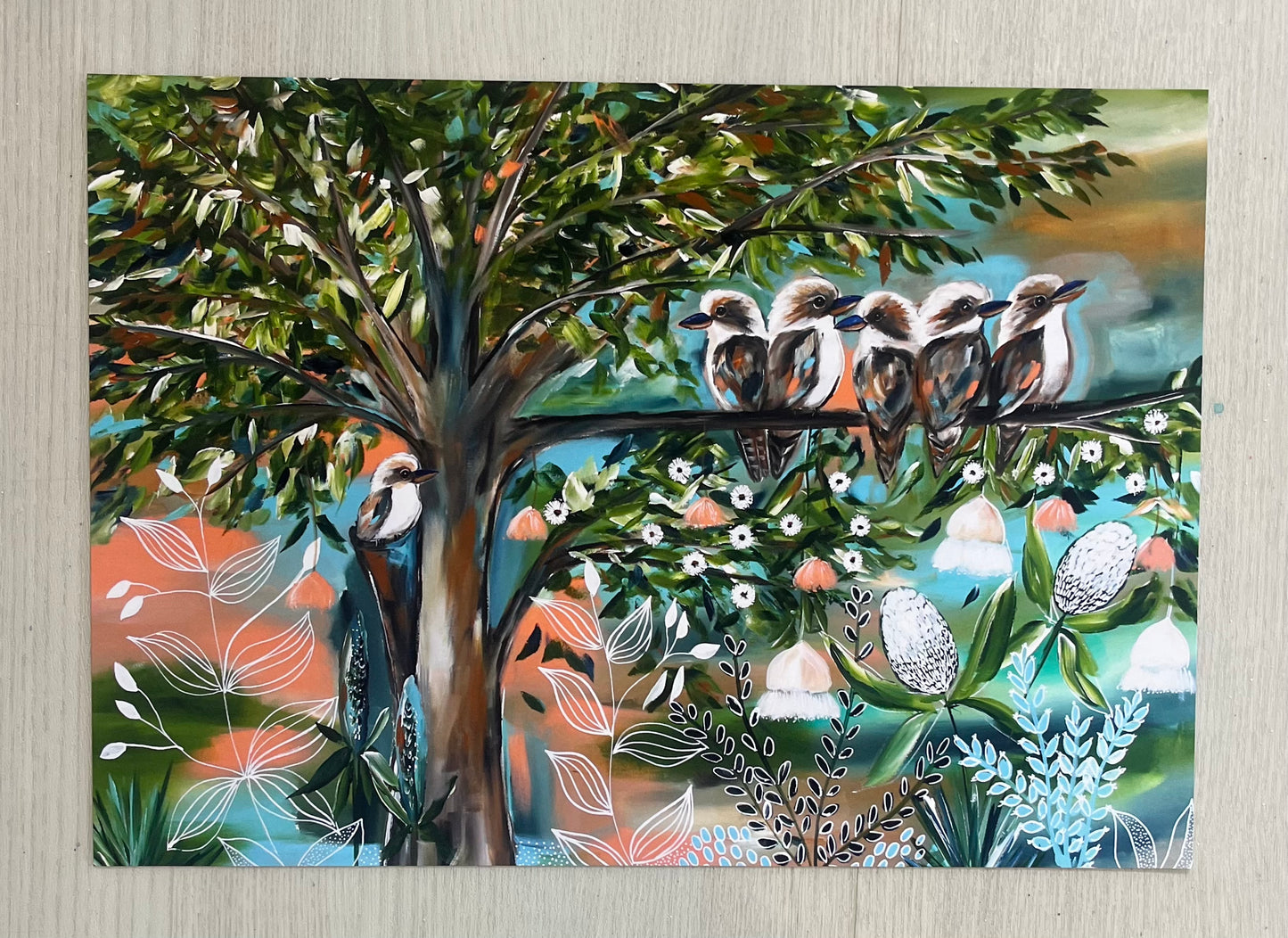A4 Print Kookaburra blush