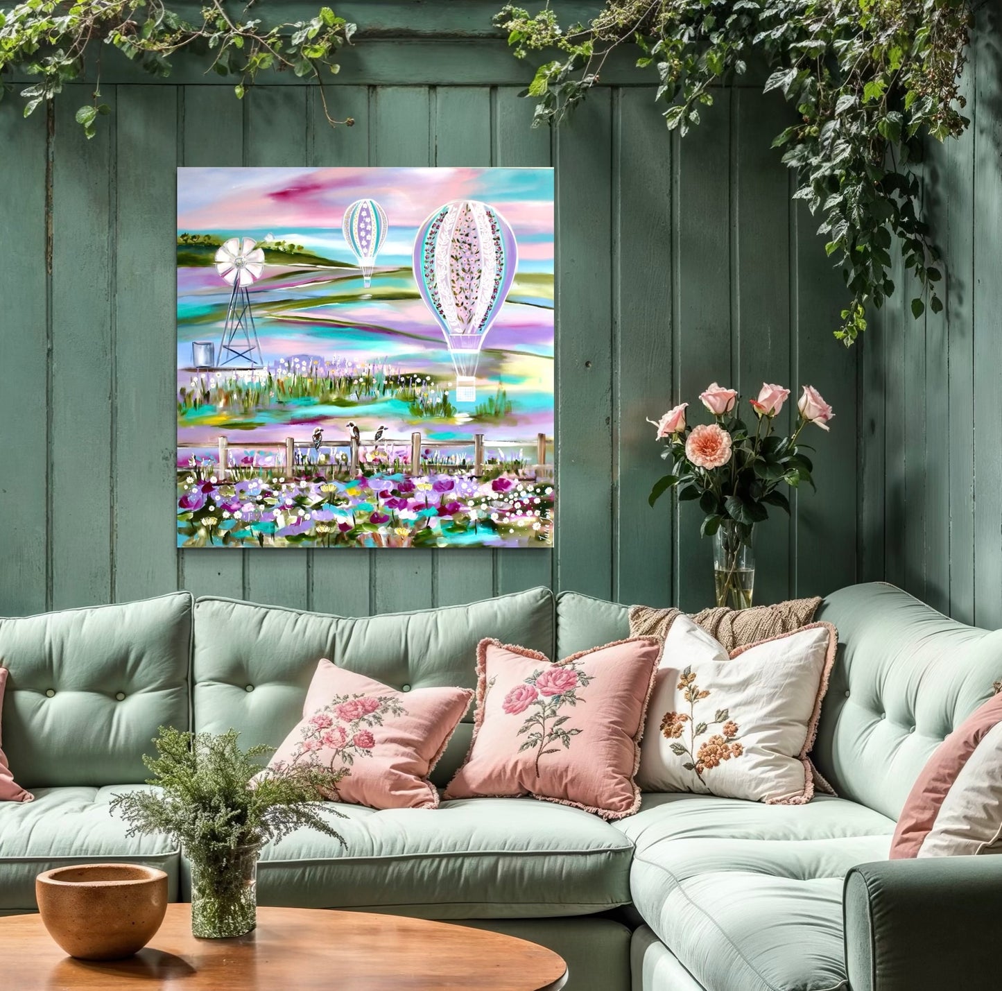 Floating Fields -100 x 100 cm