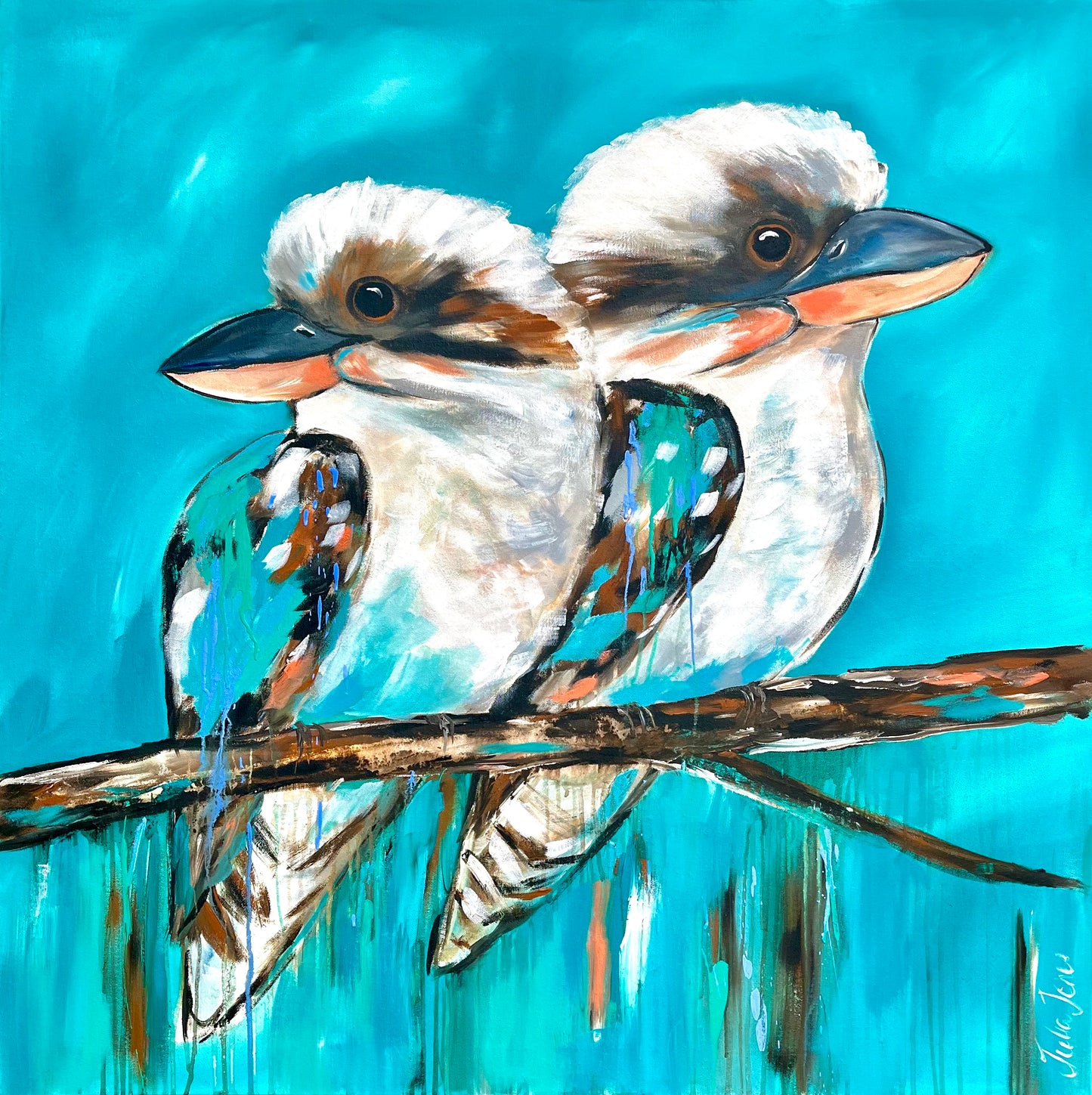 Aussie Birds - Kookaburra Delight - Julia Jones Art