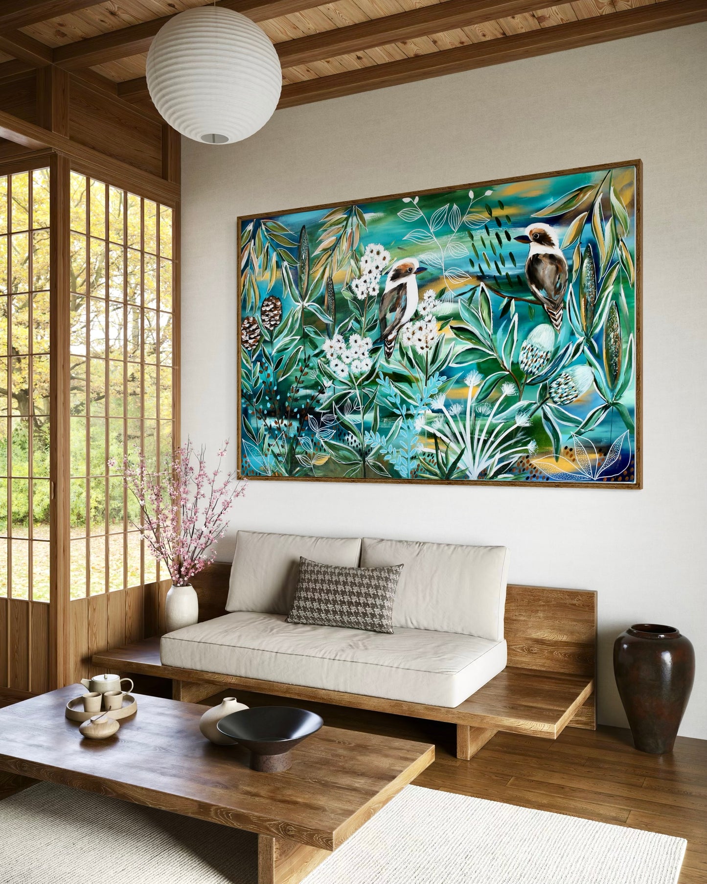 Lush Whispers - Kookaburras in a native retreat - 1.2x820