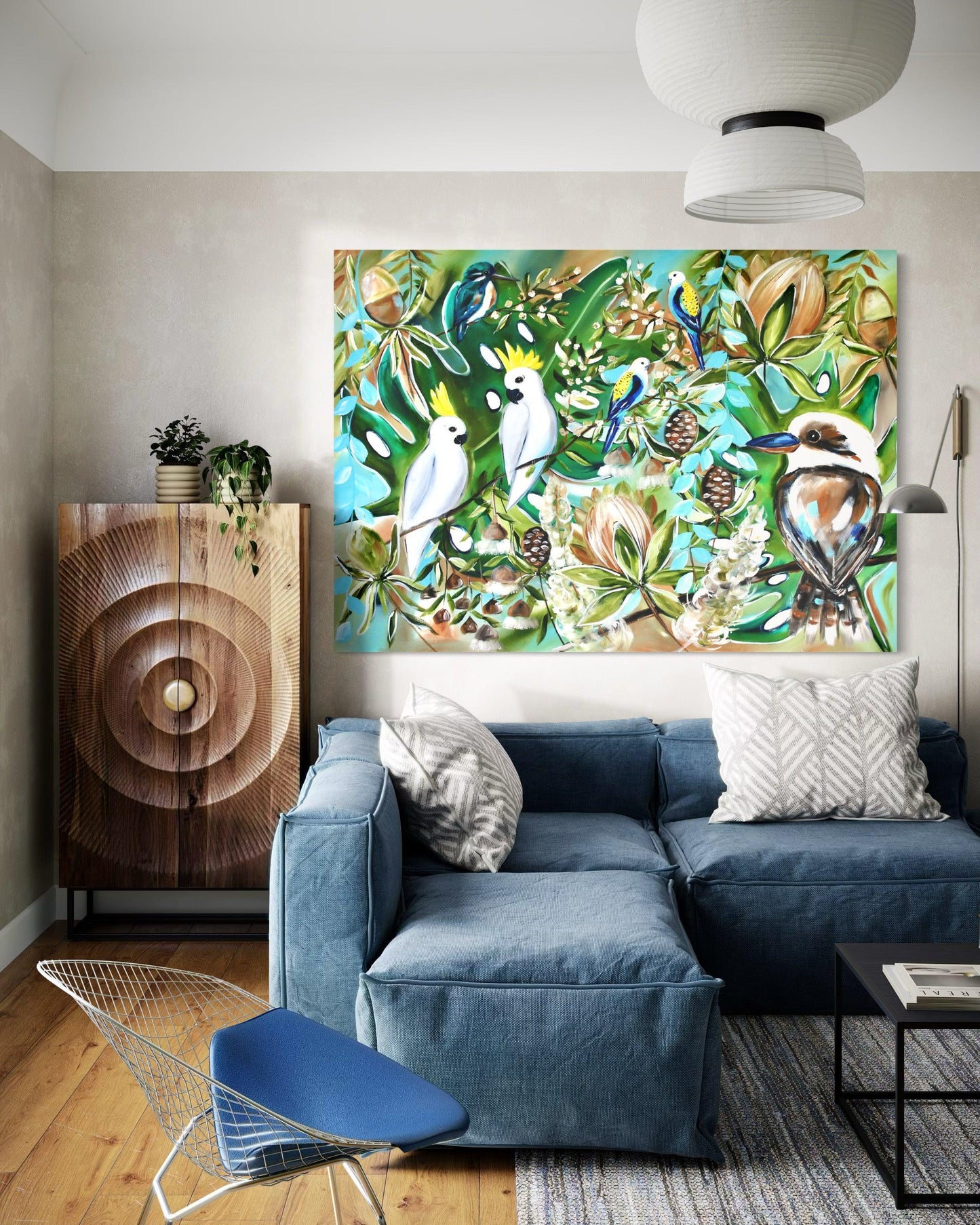 Songbirds of the Australian Bush - 1.4x1.1m - Julia Jones Art