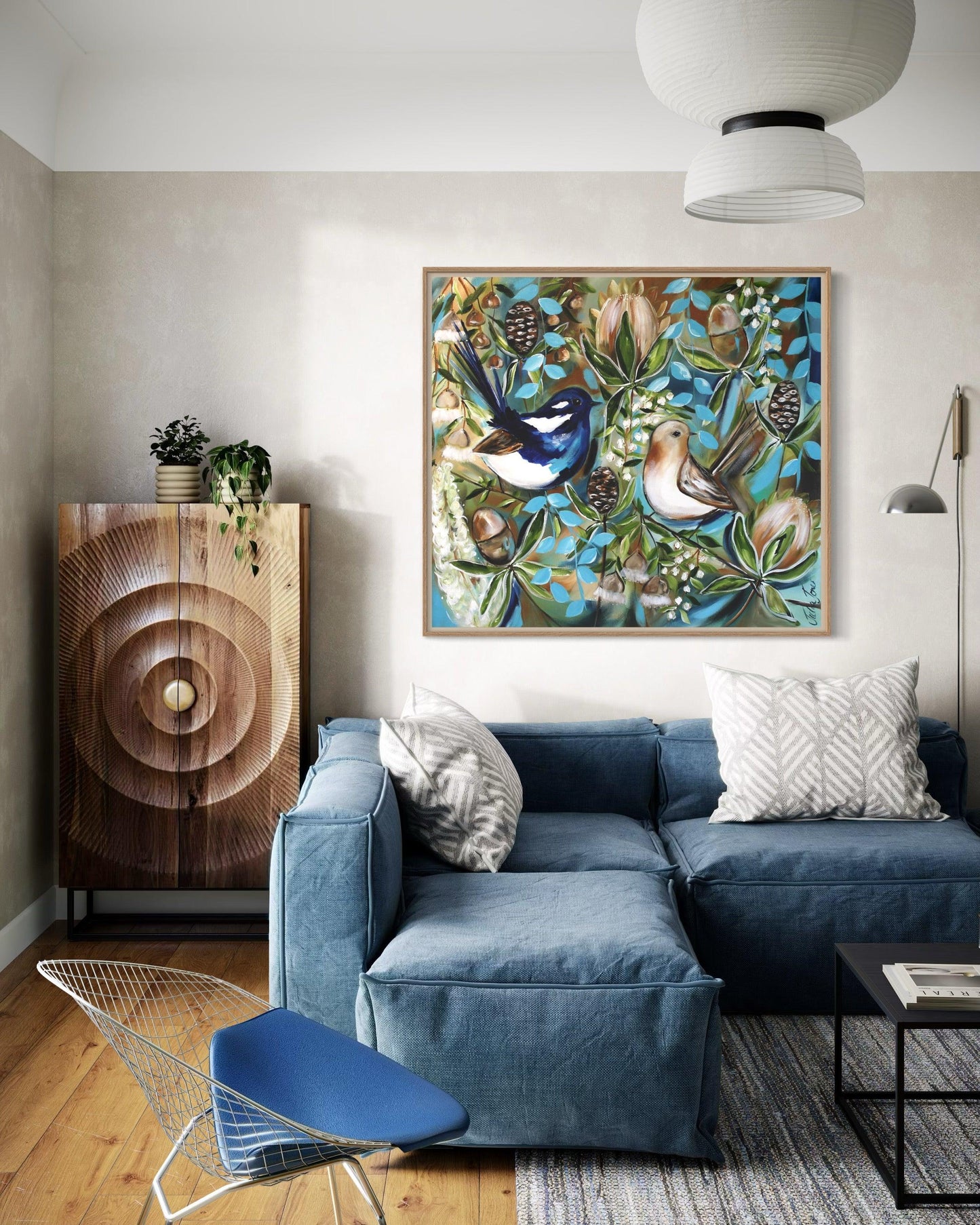 Sanctuary Among the Proteas - 1m x 900 - Julia Jones Art