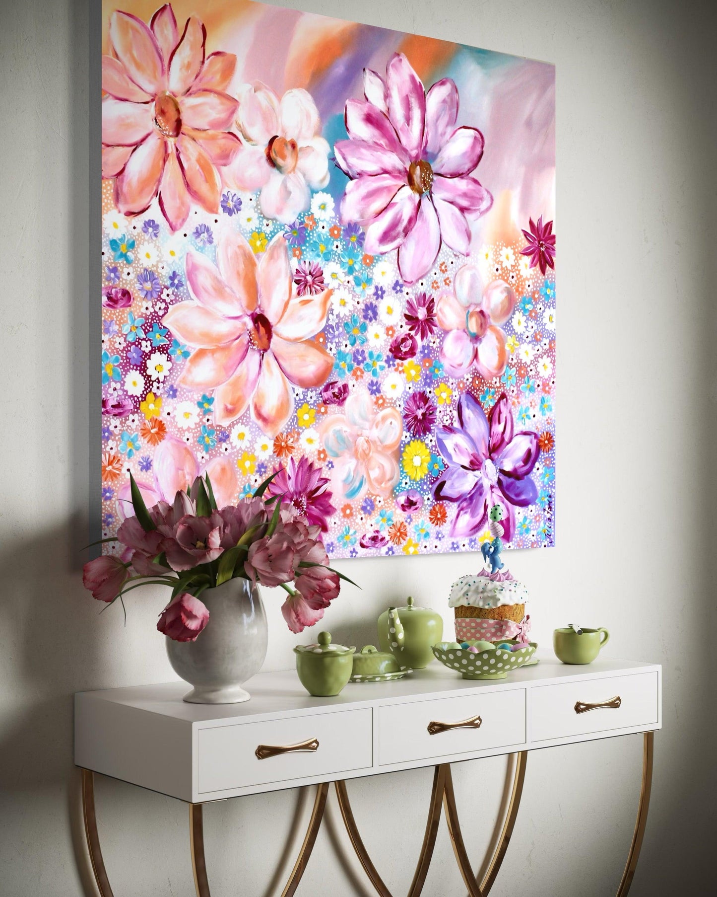 Springtime Radiance - 1.1x1m - Julia Jones Art