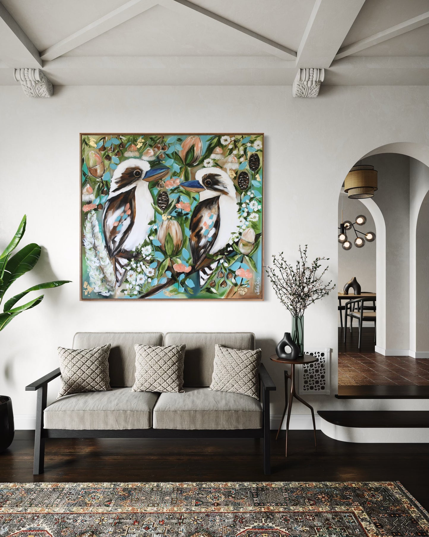 Kookaburra Whispers - 1m x 1m