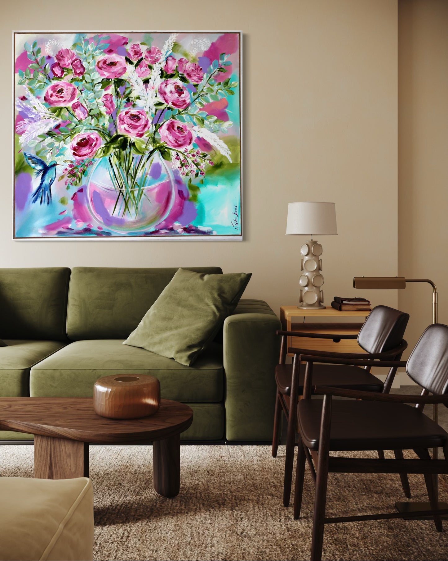 Blushing Bloom – A Celebration of Colour and Joy 1000mm x 1100mm