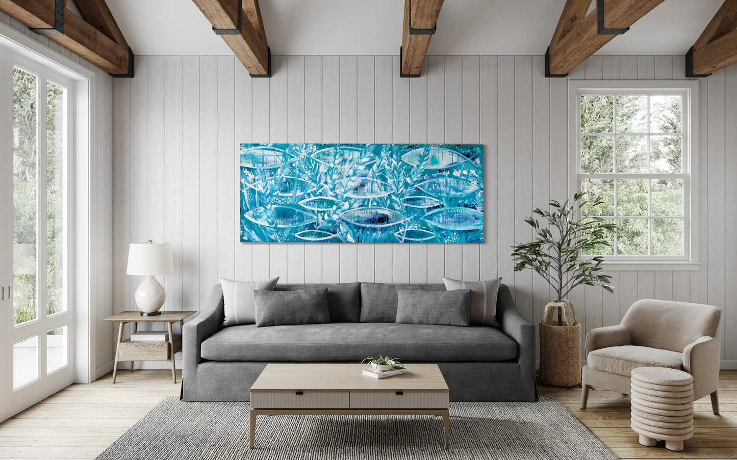 Reflections Beneath the Blue - 1.5x600