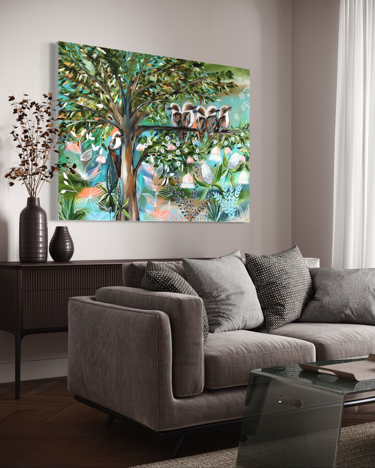 Whispers in the Canopy - Kookaburra Companions - 1.2x900