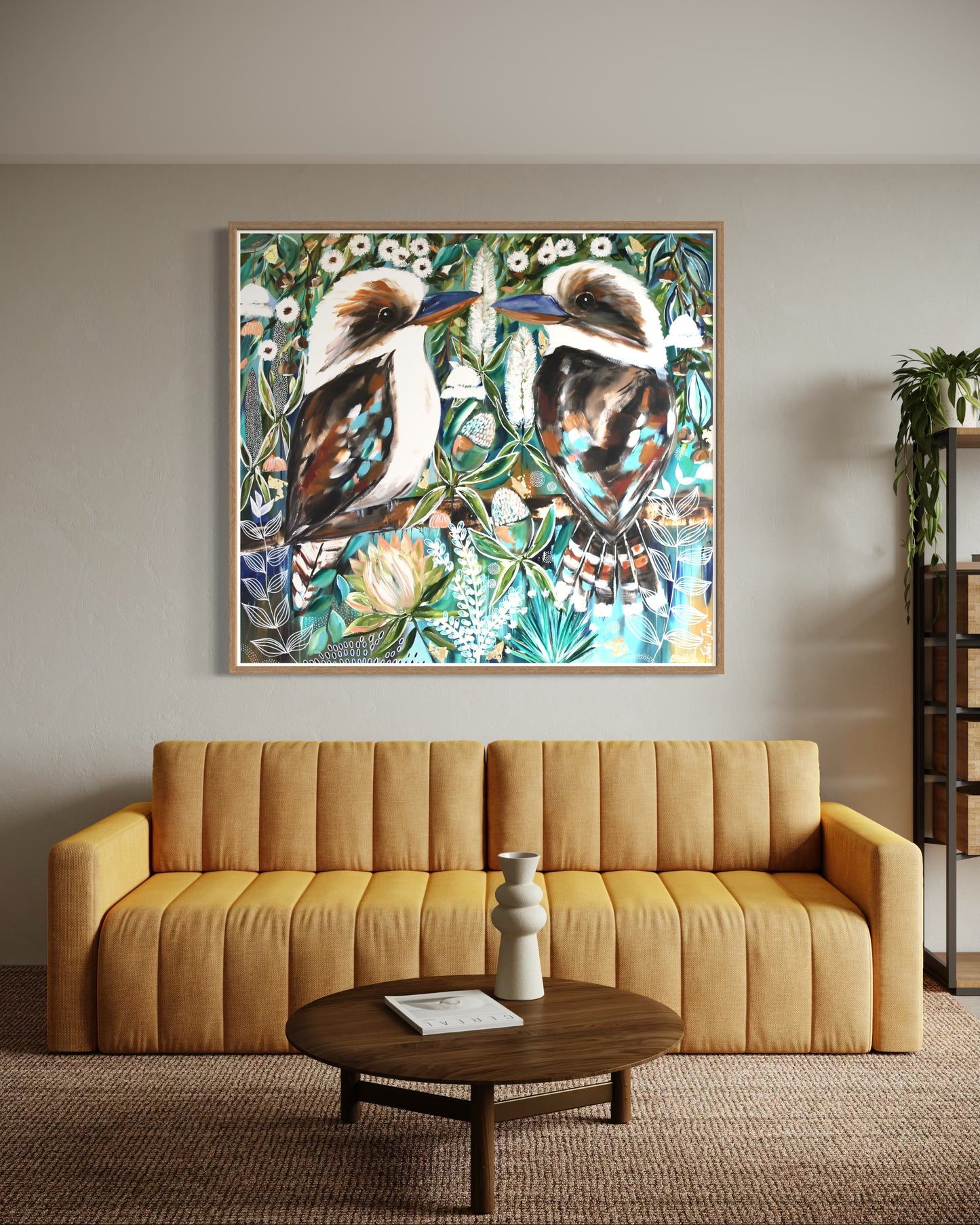 Whispers of the Bush - Original Kookaburra Artwork - 1.1x1m