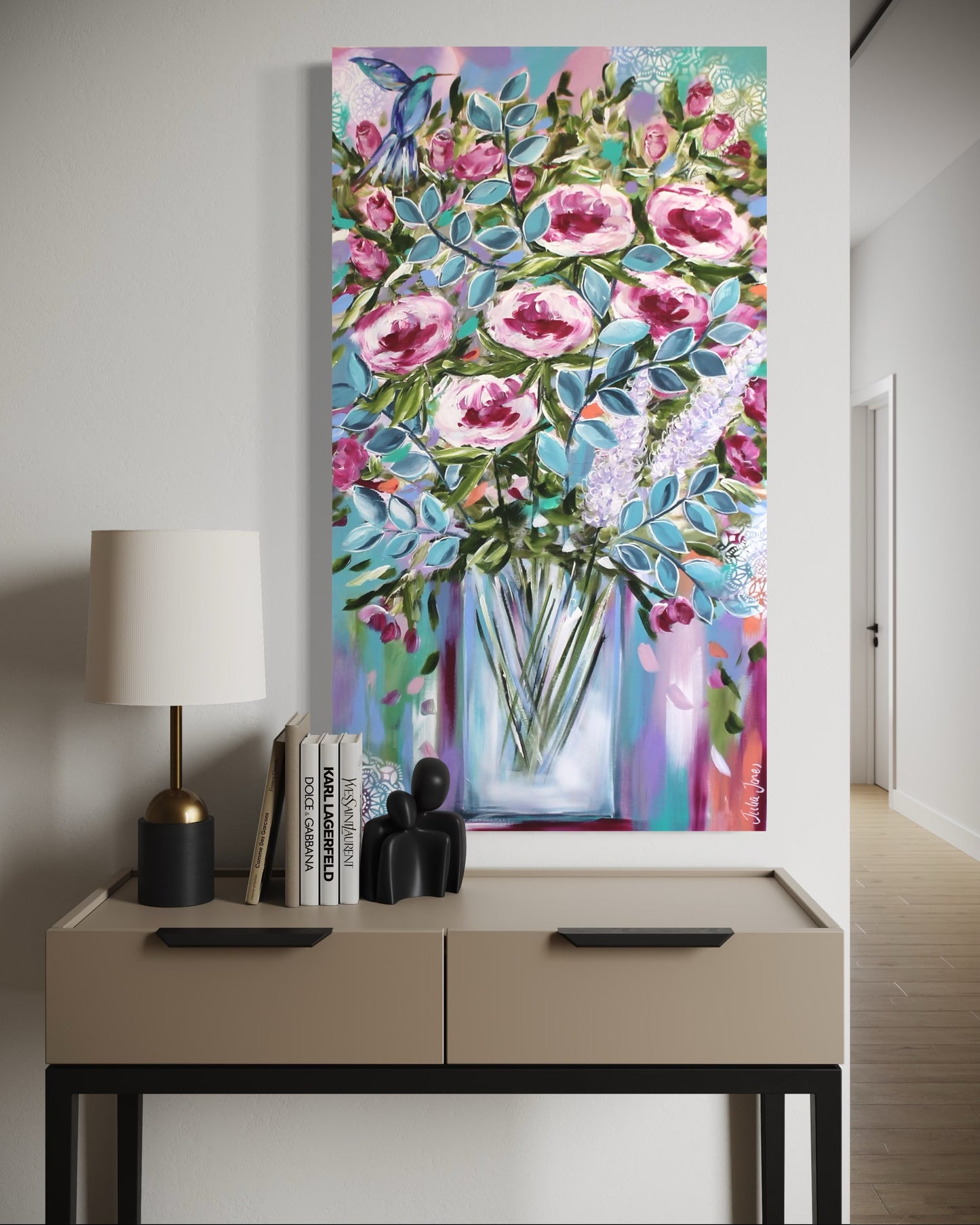 Flutter in bloom - 72 x 130 cm