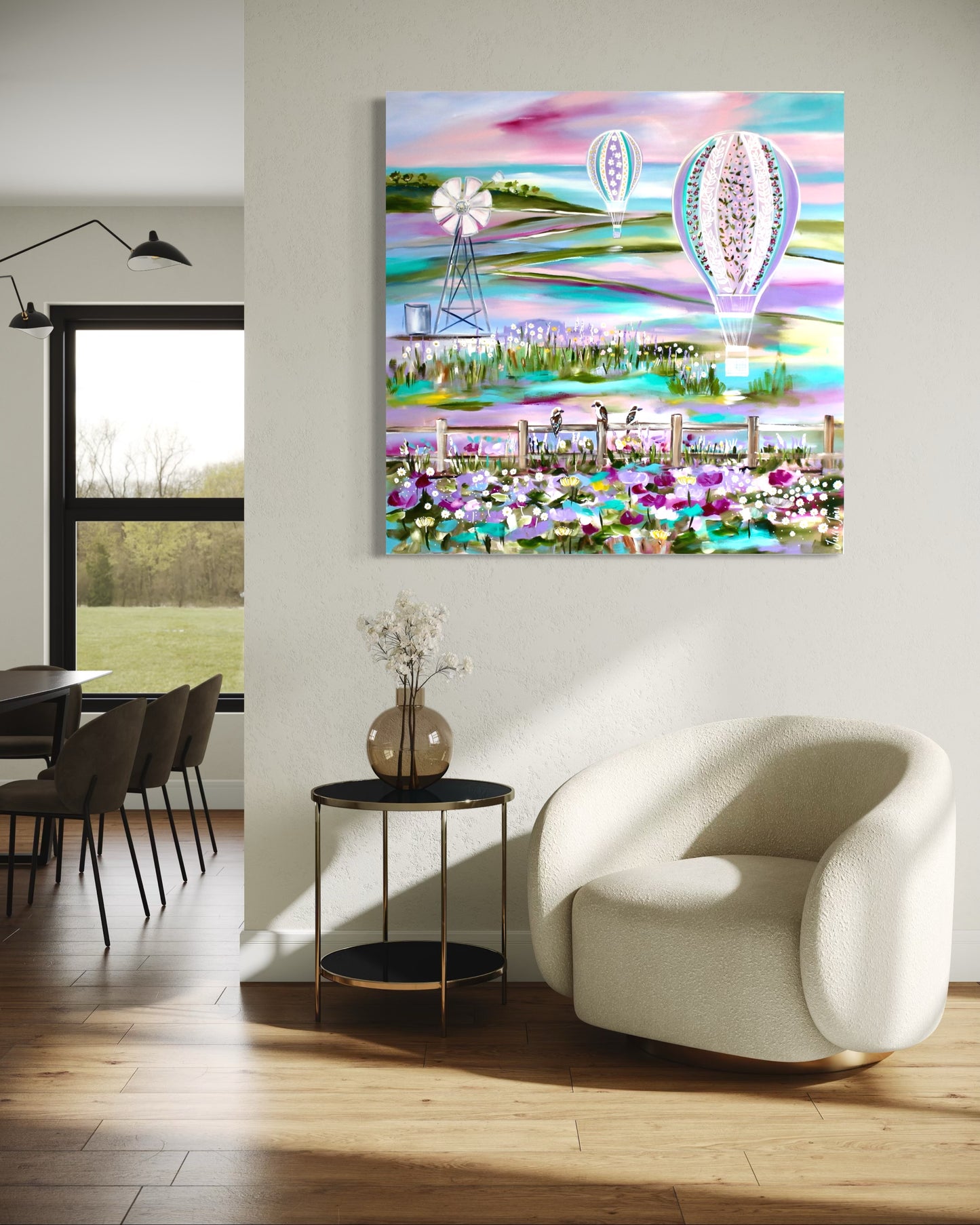 Floating Fields -100 x 100 cm