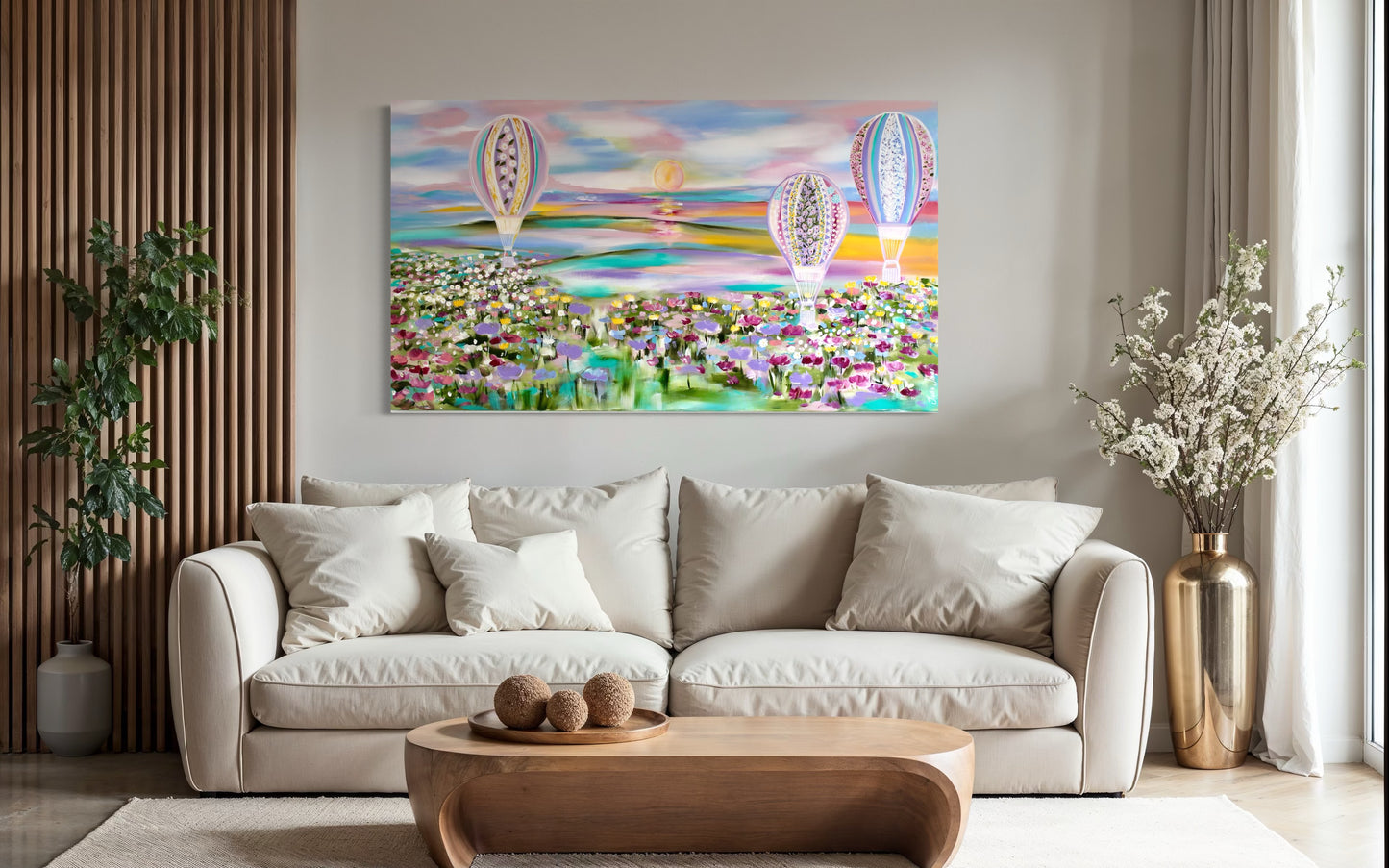 A Sky Full of Petals and Possibility - 140 x 84 cm