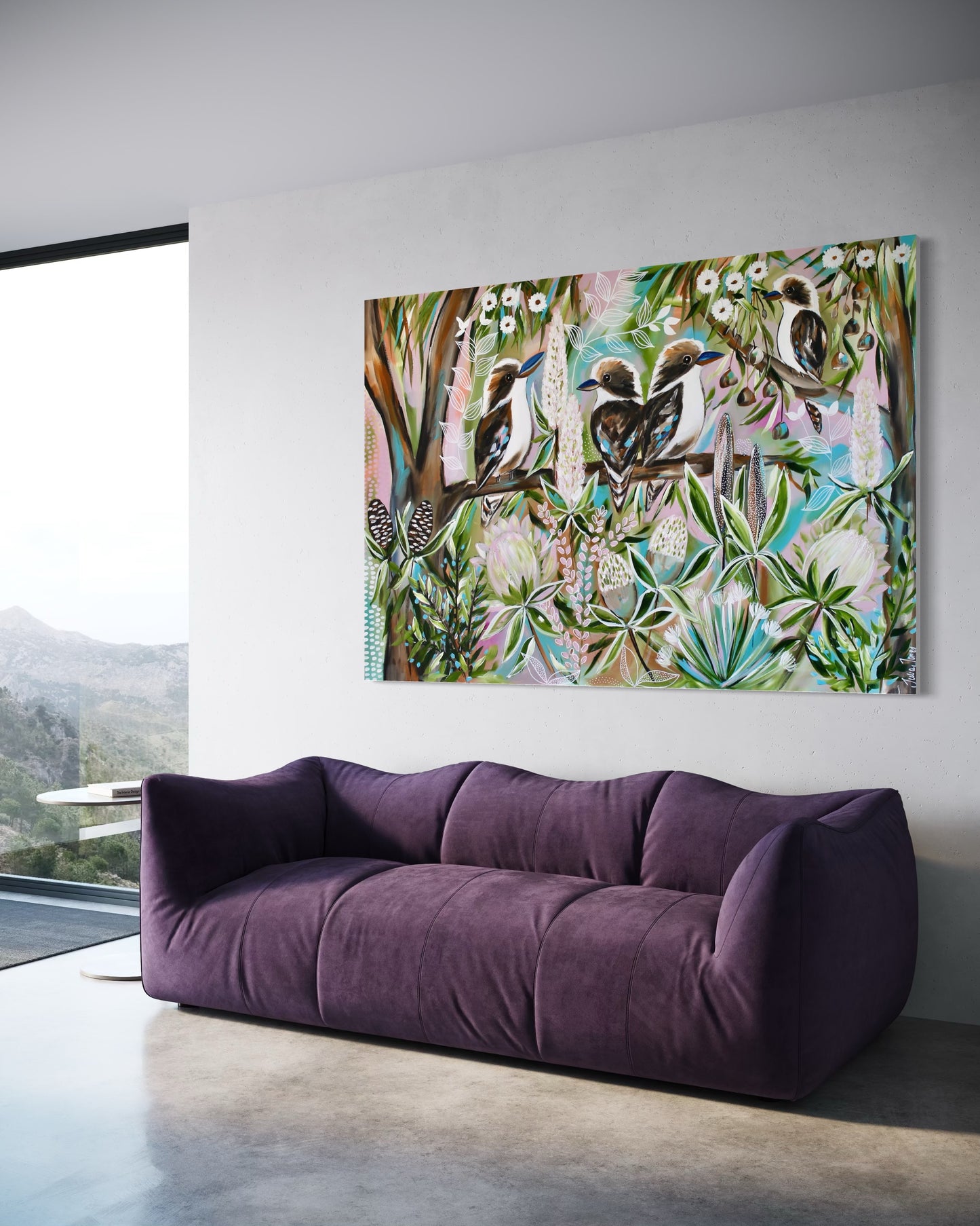 Kookaburra Quartet - 130 x 90 cm