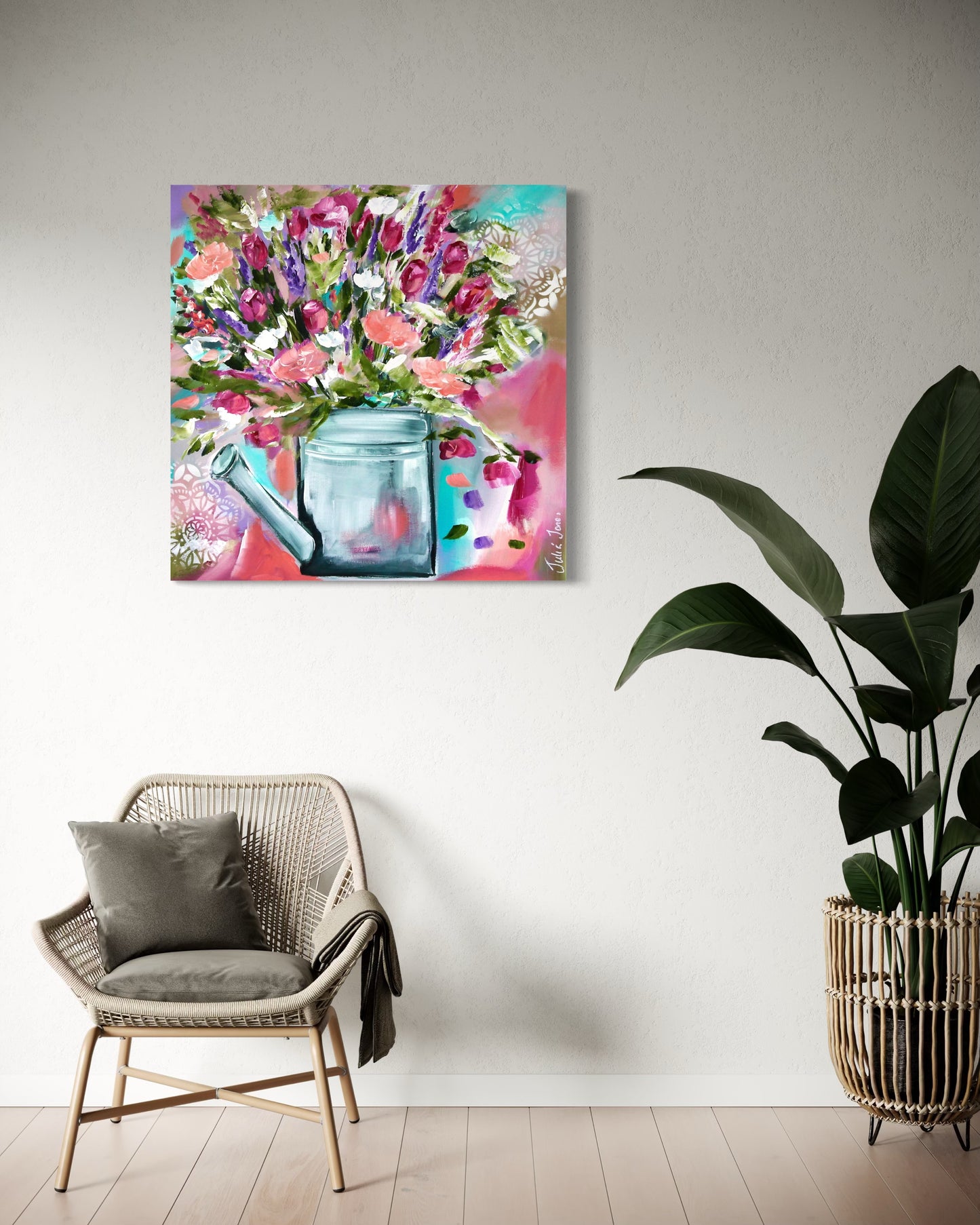 Pastel Bloom Can - 50 x 50 cm