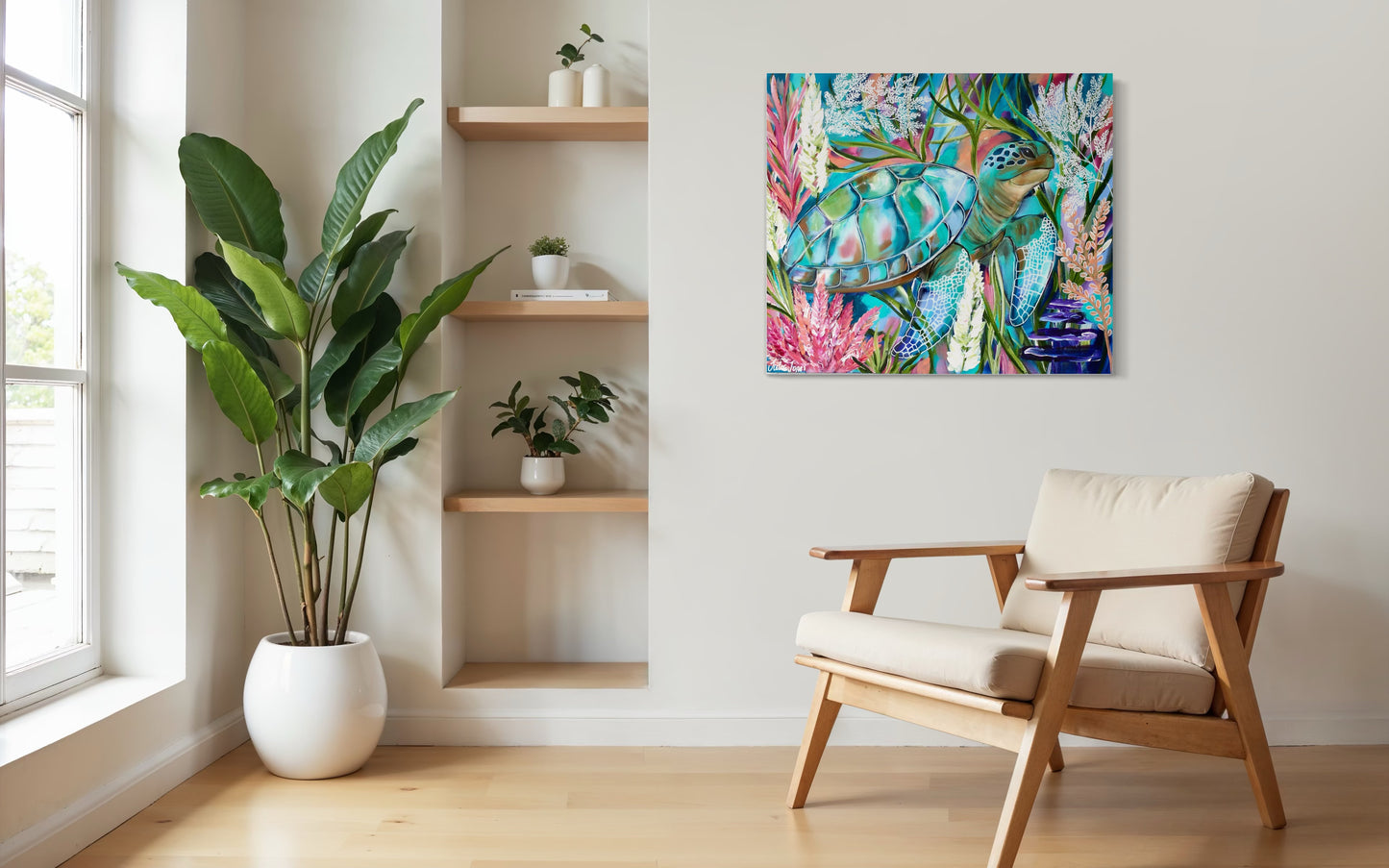 Turtles Garden - 60 x 60 cm
