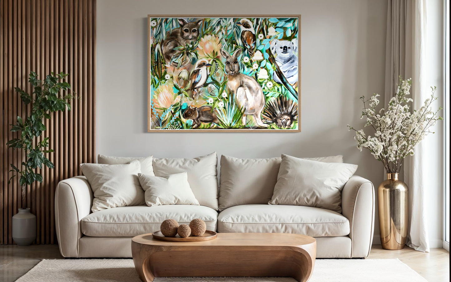 Bushland Harmony Original Australiana Wildlife Artwork - 120 x 90 cm