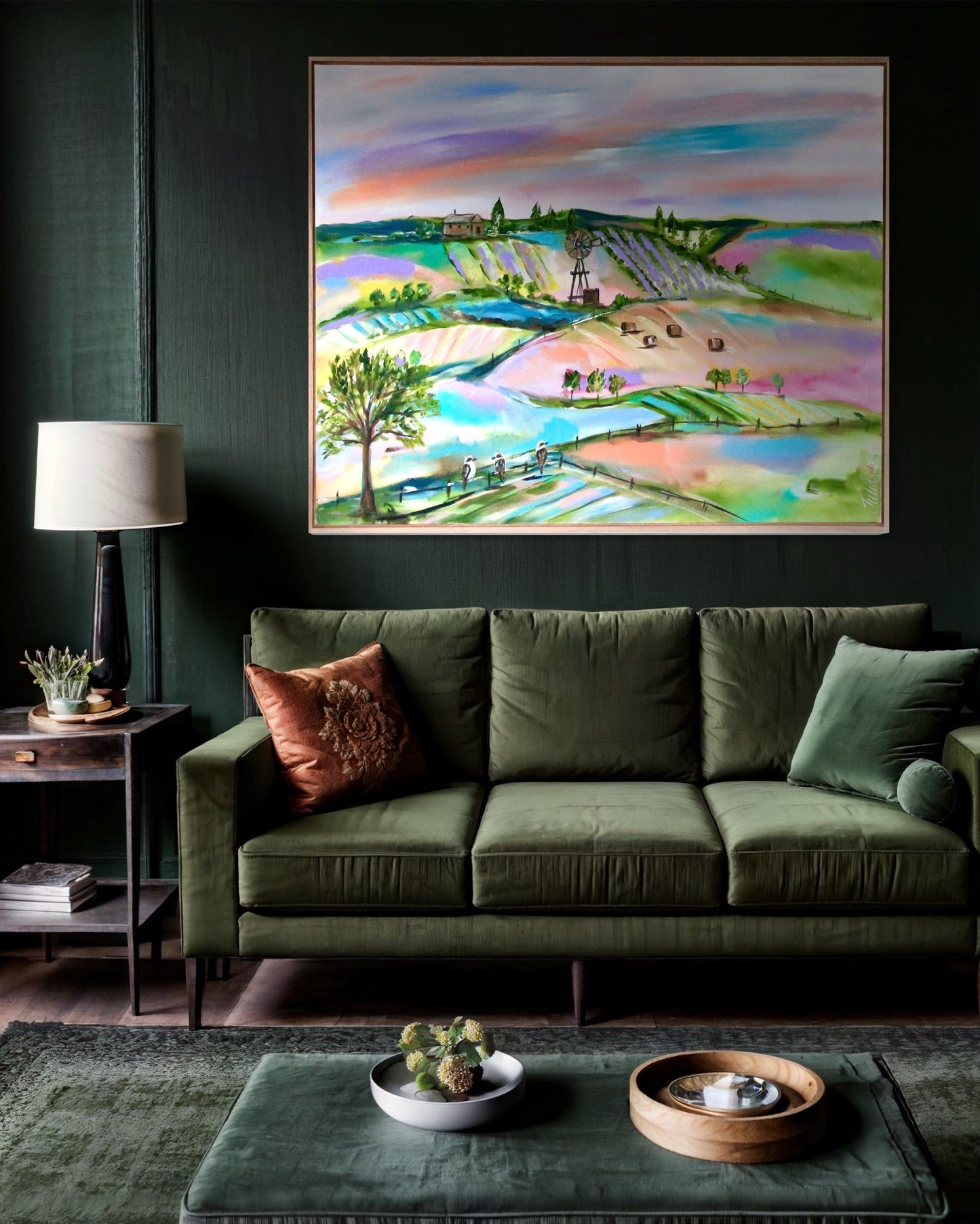 Country - Tranquil Fields: Lavender Dreamscape - Julia Jones Art