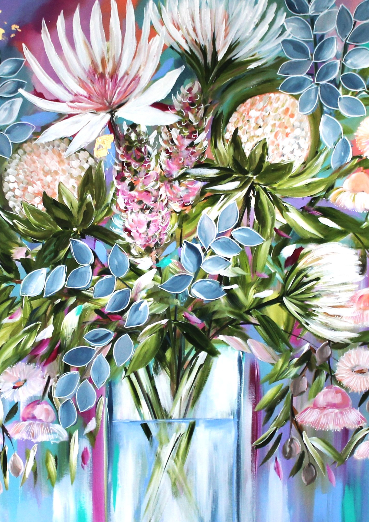 Eucalyptus and Protea Poetry - Print