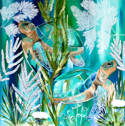 Turtle Drift - a dance beneath the sea - 1mx1m