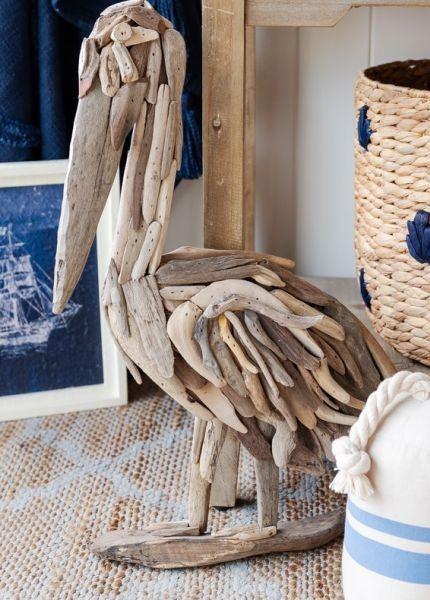 Homewares - Pelican driftwood wall art - Julia Jones Art
