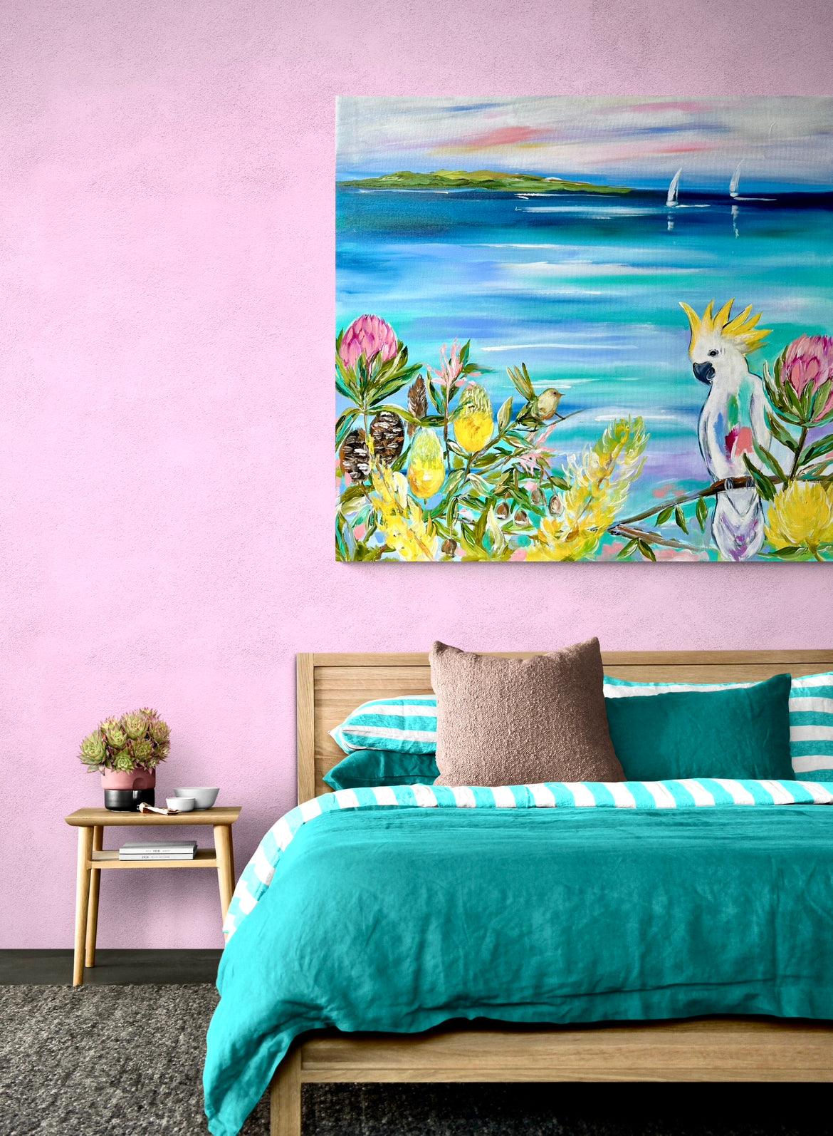Cockatoo Cove - 1.1x1m - Original Artwork - Available by Commission