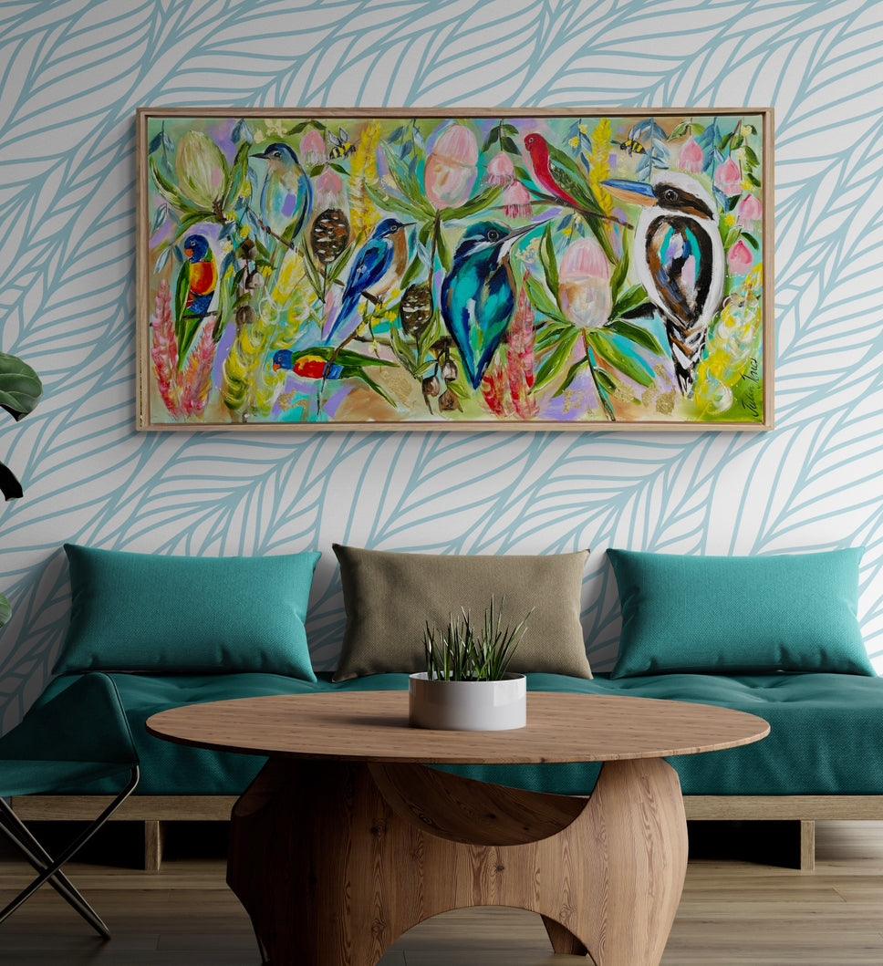 Wild Birds in the bush - 1.3x700 - Original Artwork - Available by Commission