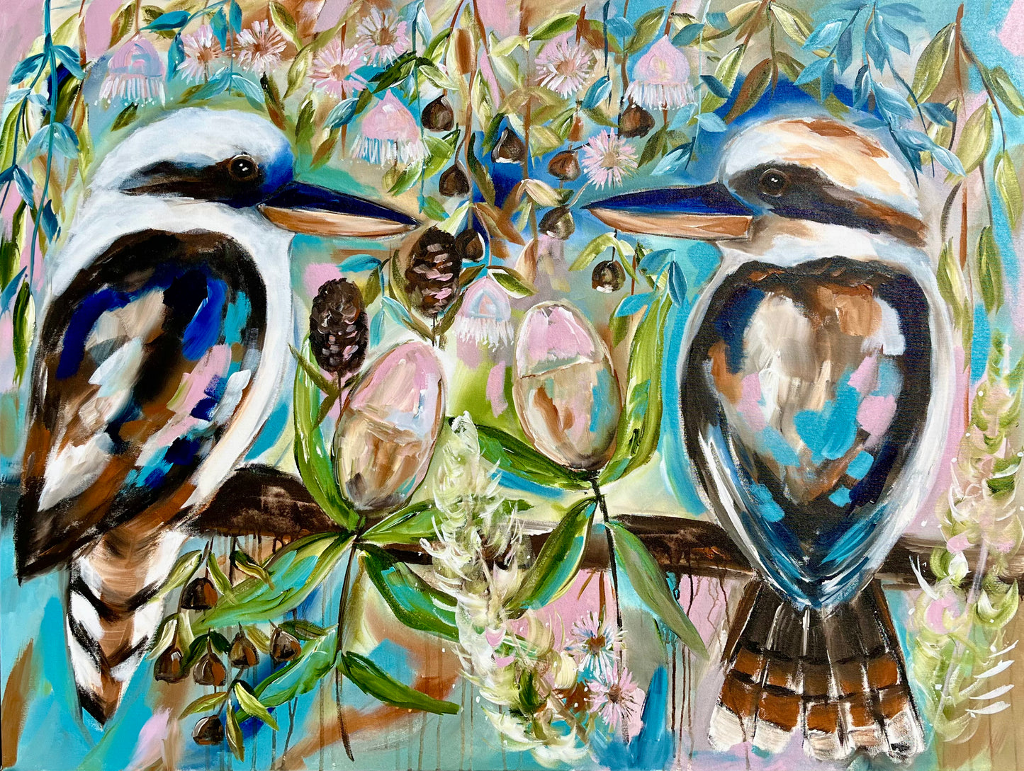 Me & Mrs Kookaburra - 1.2x900 - Original Artwork - Available by Commission