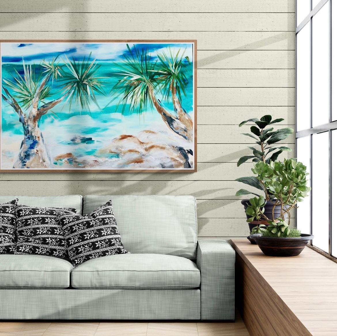 Coastal Oasis - 1.2x900 - Available by Commission