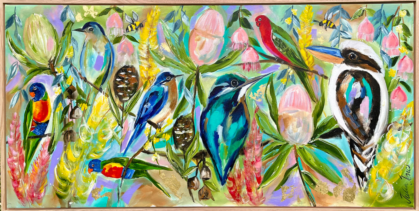 Wild Birds in the bush - 1.3x700 - Original Artwork - Available by Commission