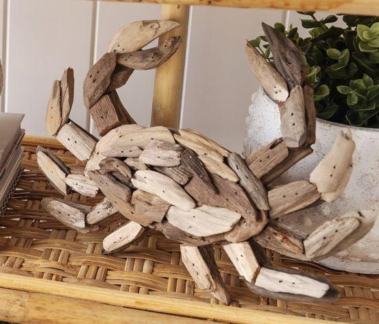 Driftwood crab wall art