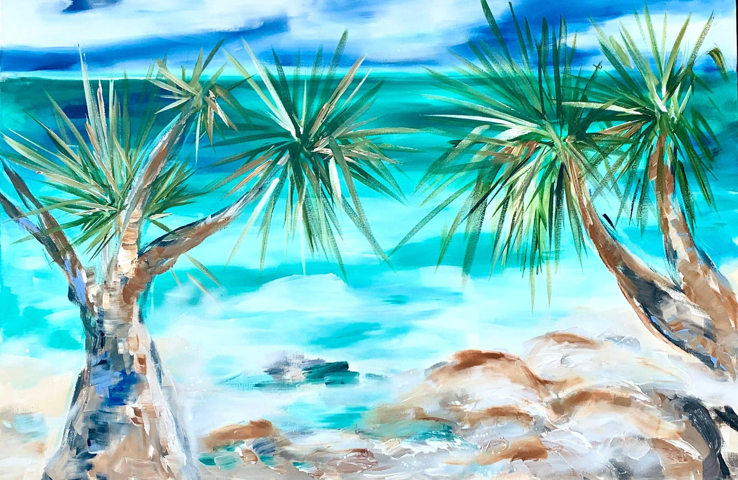 Coastal Oasis - 1.2x900 - Available by Commission
