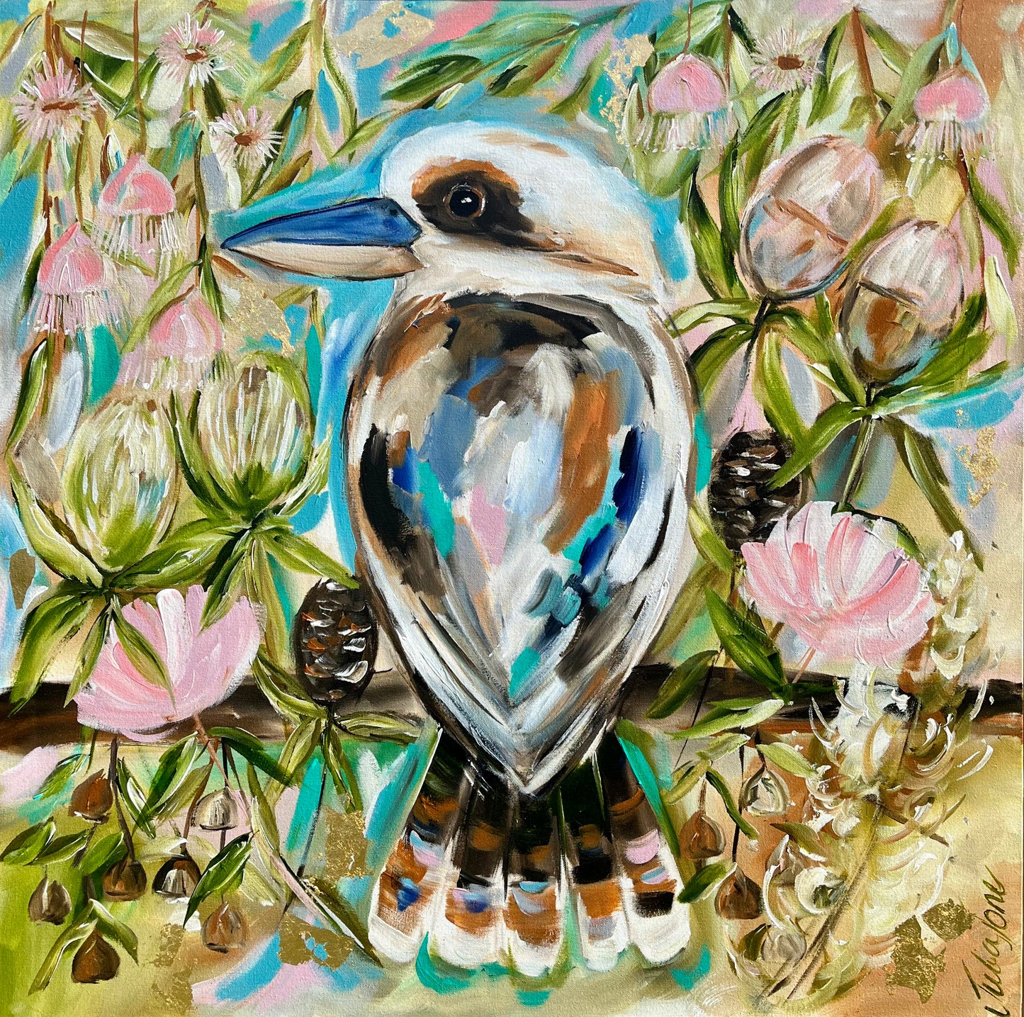 Kookaburra on the wire - 1mx1m