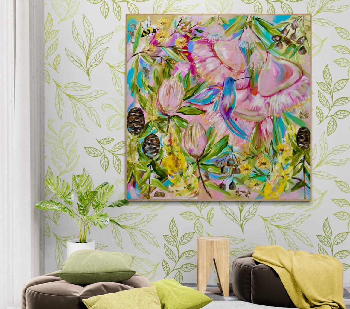 Fluttering Hummingbird - 1mx1m