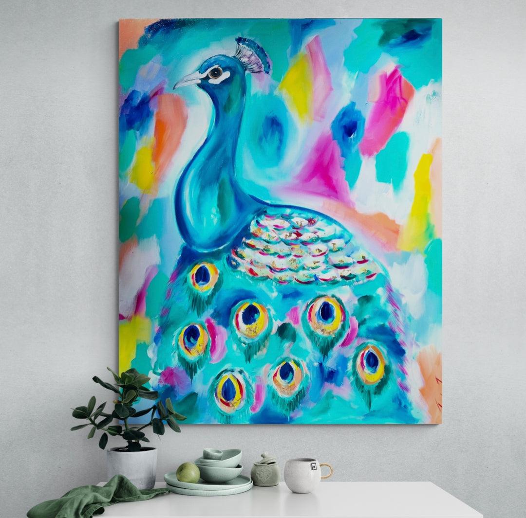 Feathers of colour - 1m x 800