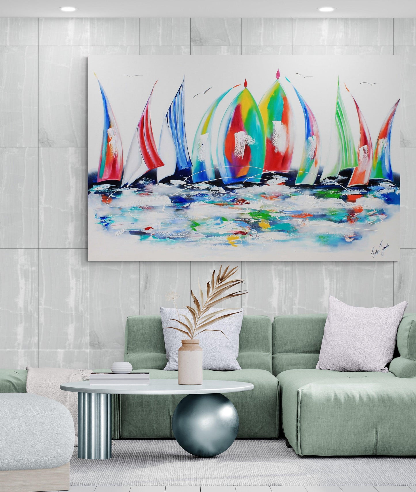 Sailing - Mauritian Waves - Julia Jones Art