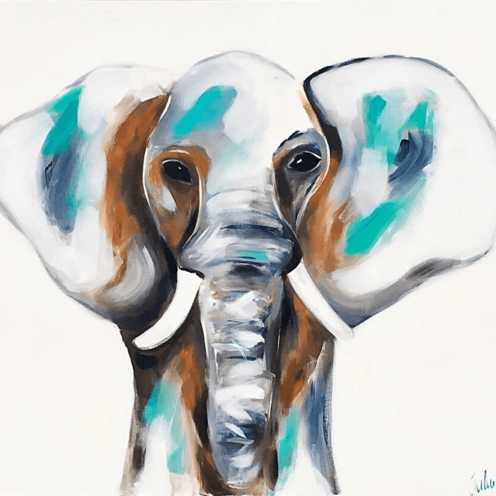 Ebony the Elephant 800 x 800 - Original Artwork - Available by Commission
