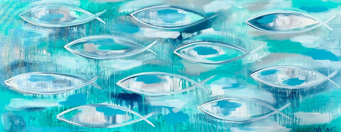 Fish wonderland - 1.5 x 600 - Original Artwork - Available by Commission