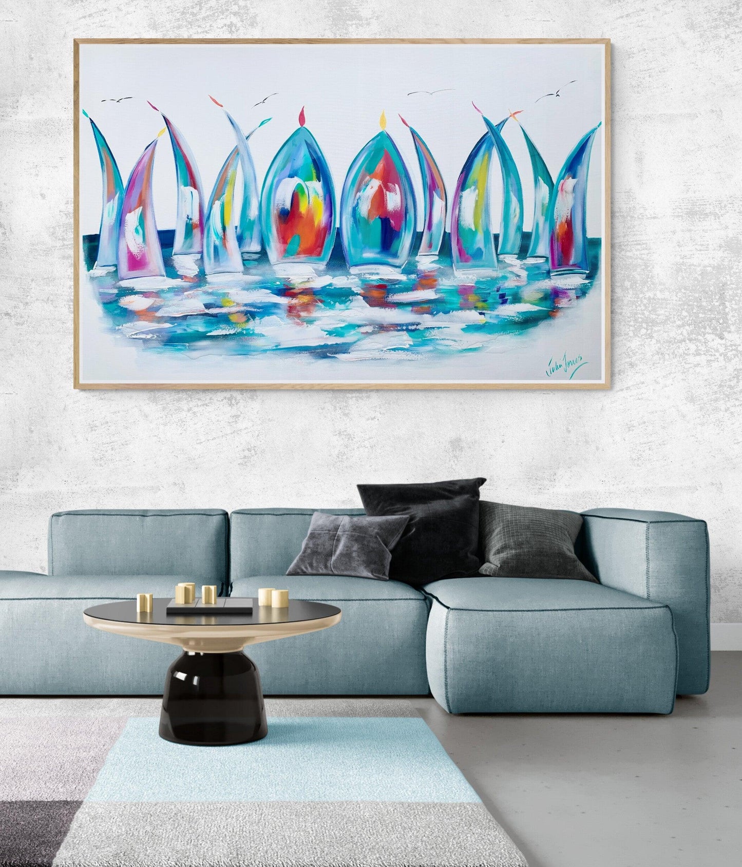 With the wind in my Sails - 1.7 x 1.1m - Original Artwork - Available by Commission