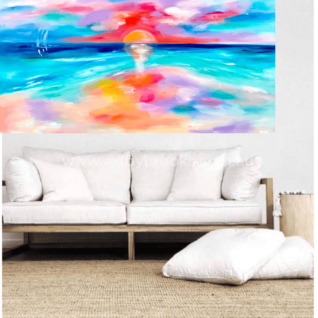 Red skies - Sailers delight - 1.7 x 750 - Original Artwork - Available by Commission