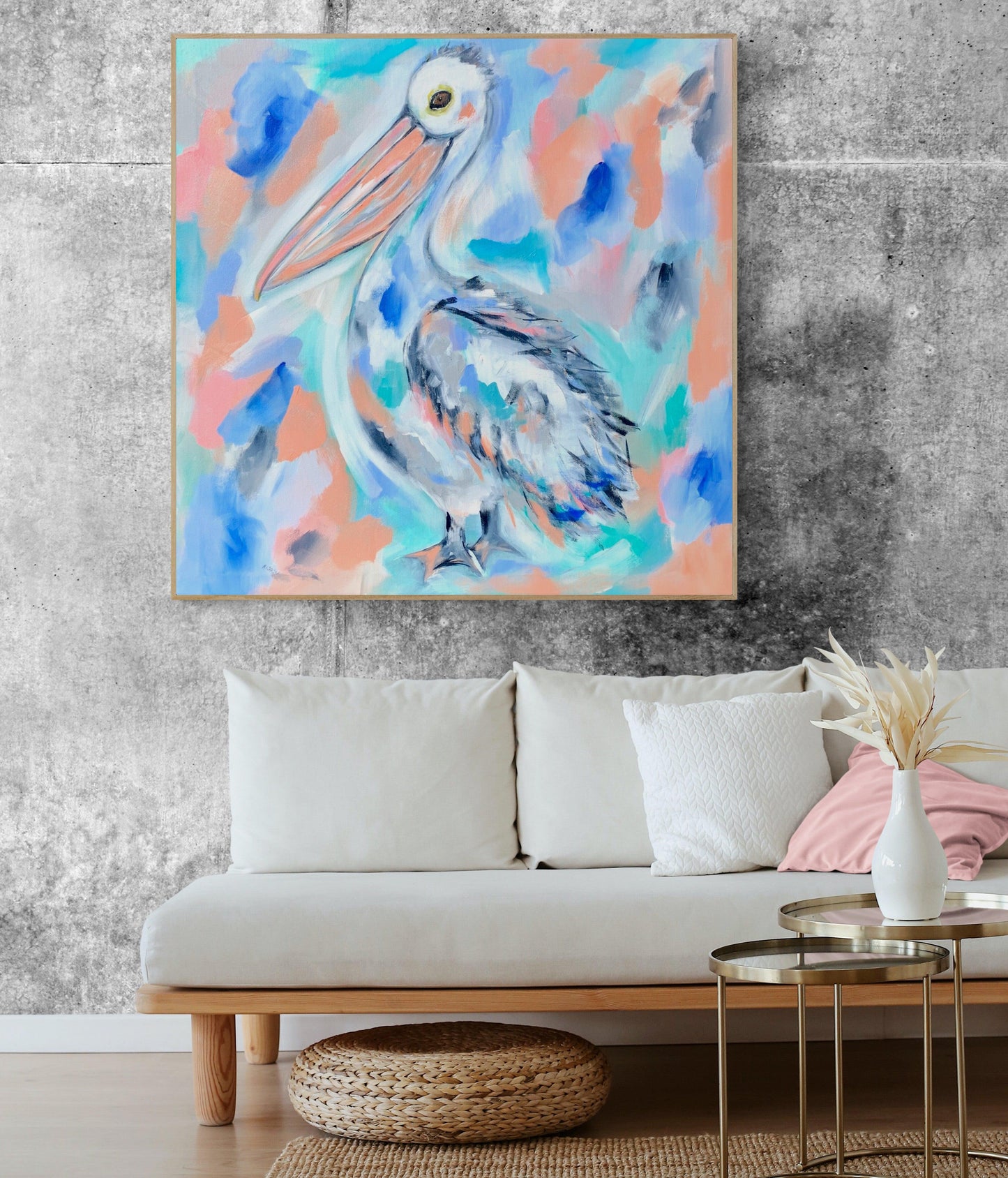 Pretty little Perce the Pelican - 900 x 900 - Original Artwork - Available by Commission