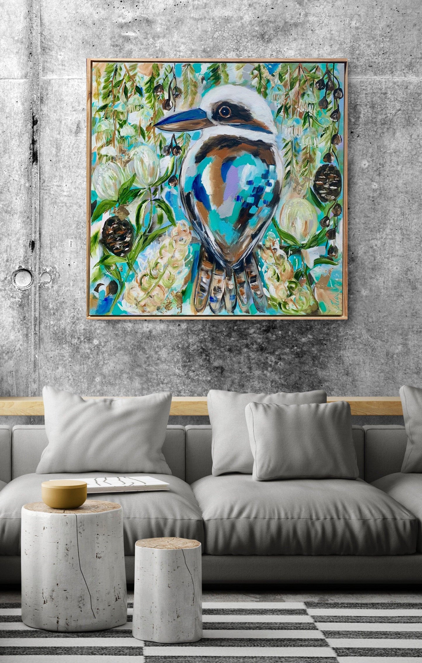 Kookaburra in the bush - 800x800 - Original Artwork - Available by commission