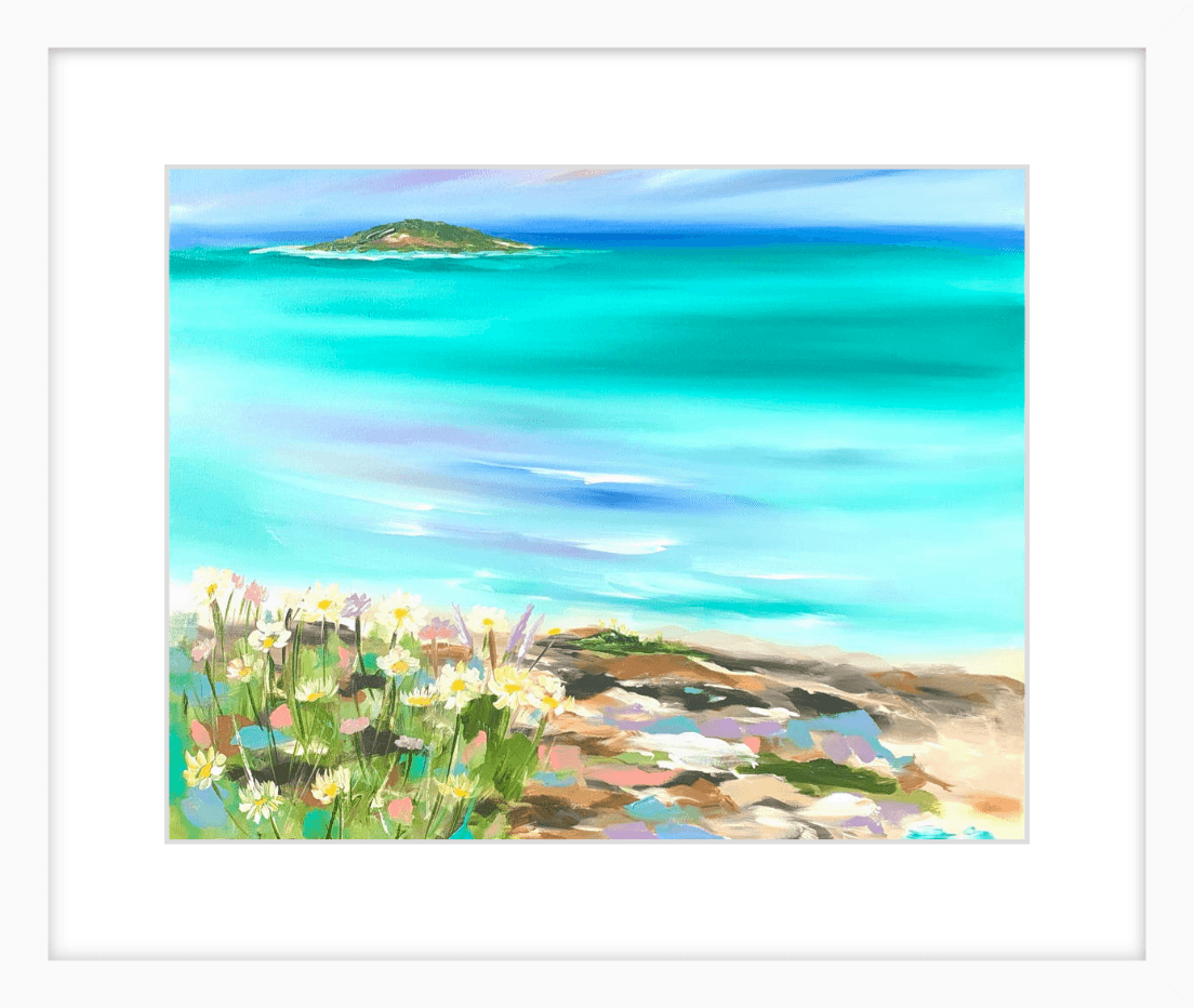 Print - Daisies on the beach