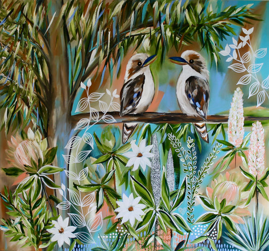 Bushland Laughter 107 x 100 cm