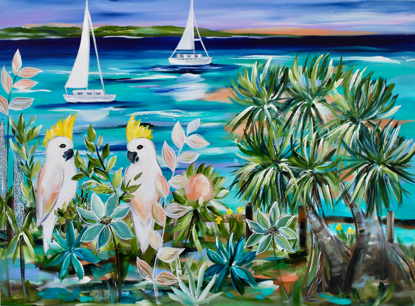 Sunlit Tides & Cockatoo Skies - 1.2x840