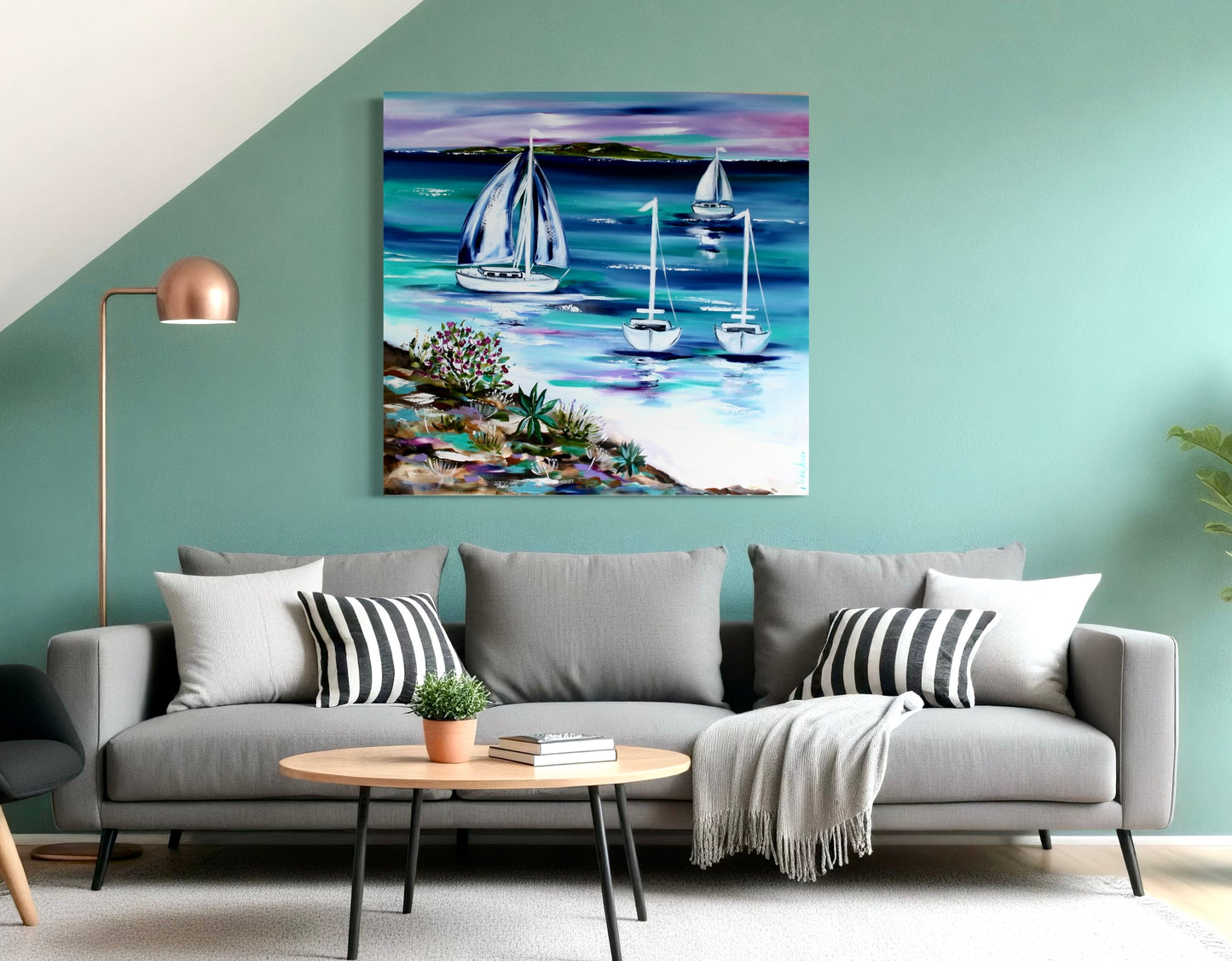 Sailing a coastal escape - 1.2x1.2
